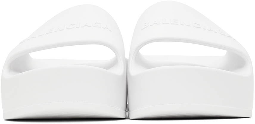 【BALENCIAGA-2023SS】 レディース フード- ホワイト Balenciaga White Chunky Platform Sandals Balenciaga