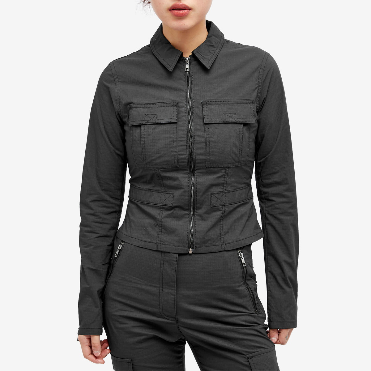Wood Wood Women's Ana Cargo Shirt in Black