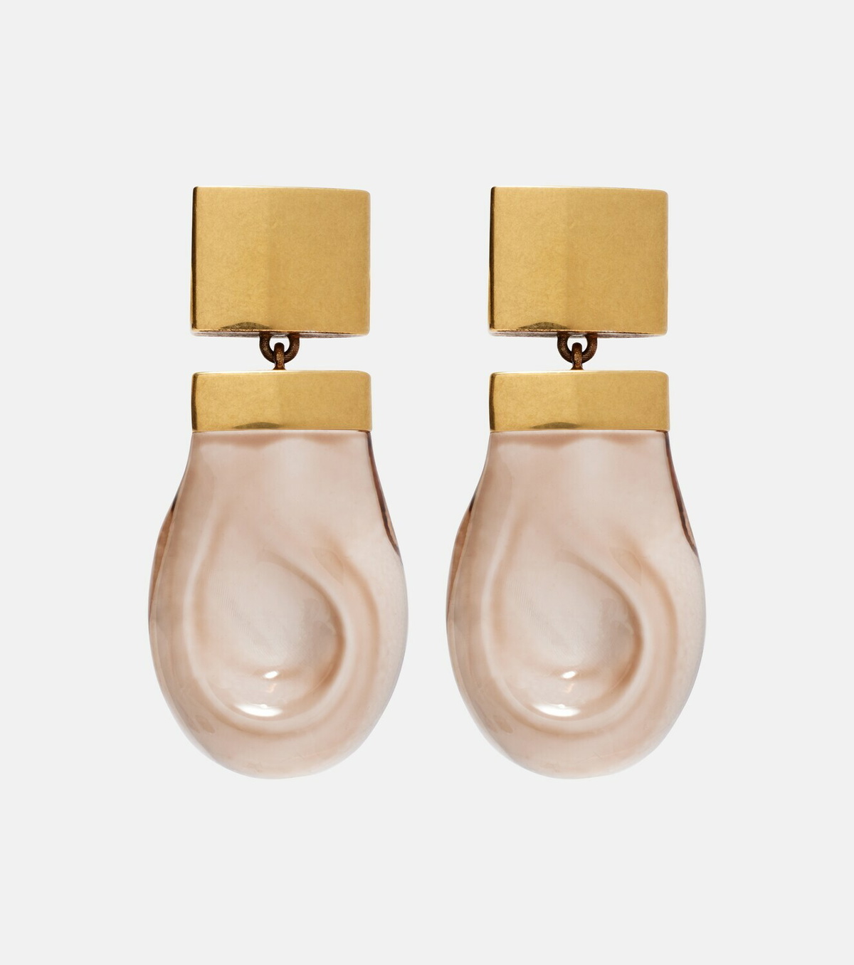 Khaite Keefe 18kt gold-plated drop earrings