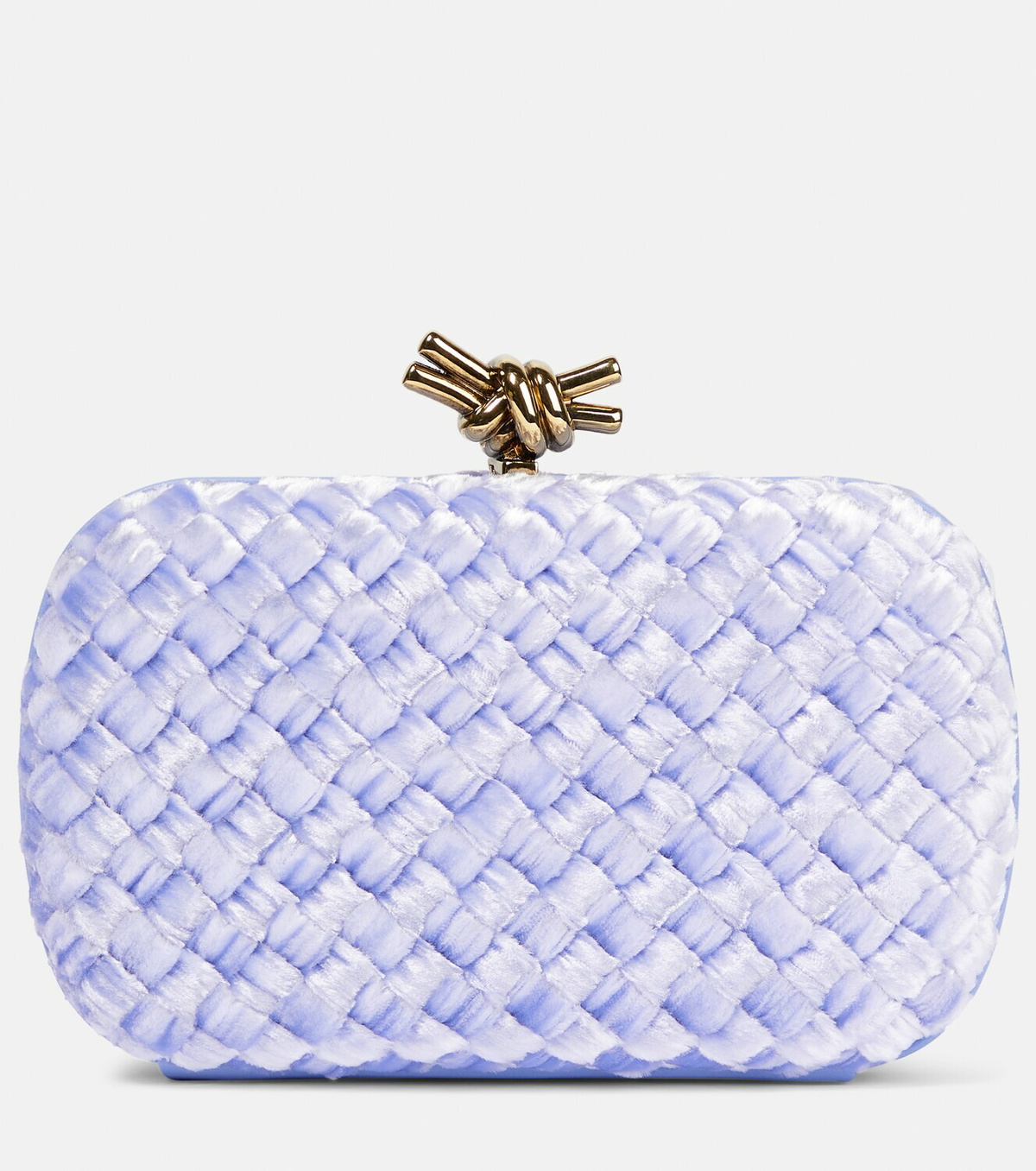 Knot Foulard Intreccio Clutch in Black - Bottega Veneta