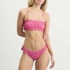 Damson Madder Women's Shirred Bow Bikini Top in Pink