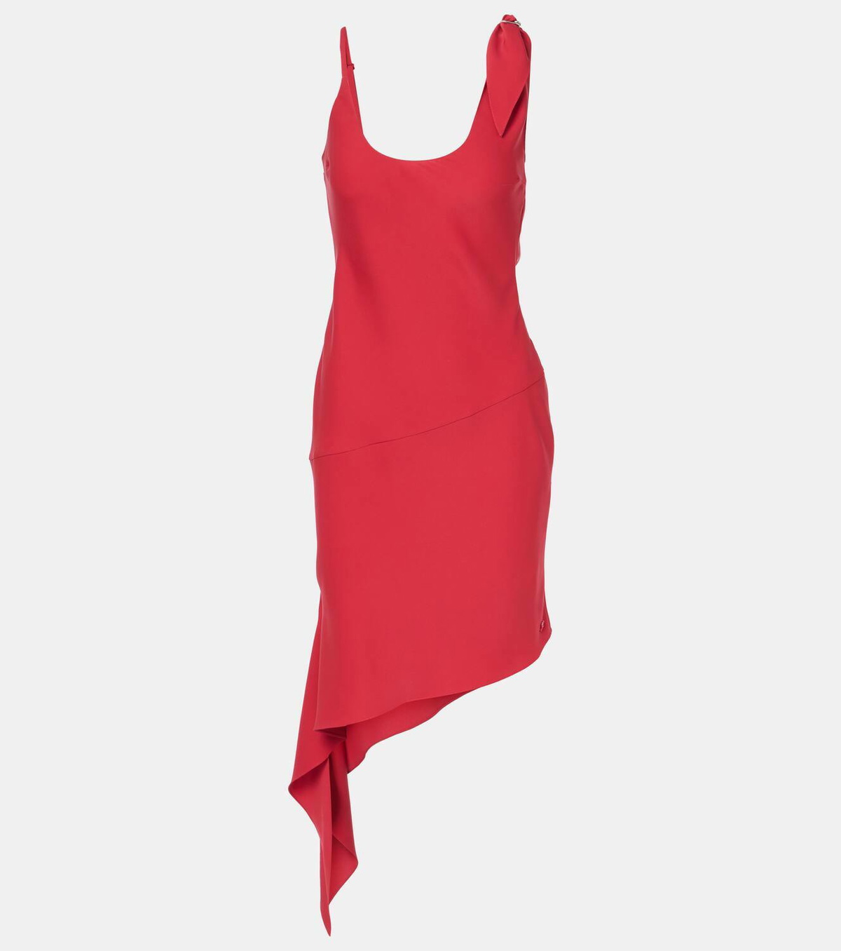 Courrèges Scarf-detail asymmetric minidress