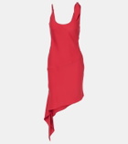 Courrèges Scarf-detail asymmetric minidress