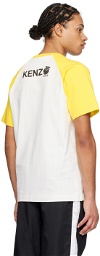 Kenzo White & Yellow Kenzo Paris Orange T-Shirt