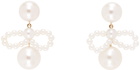 Sophie Bille Brahe White Bow Perle Earrings