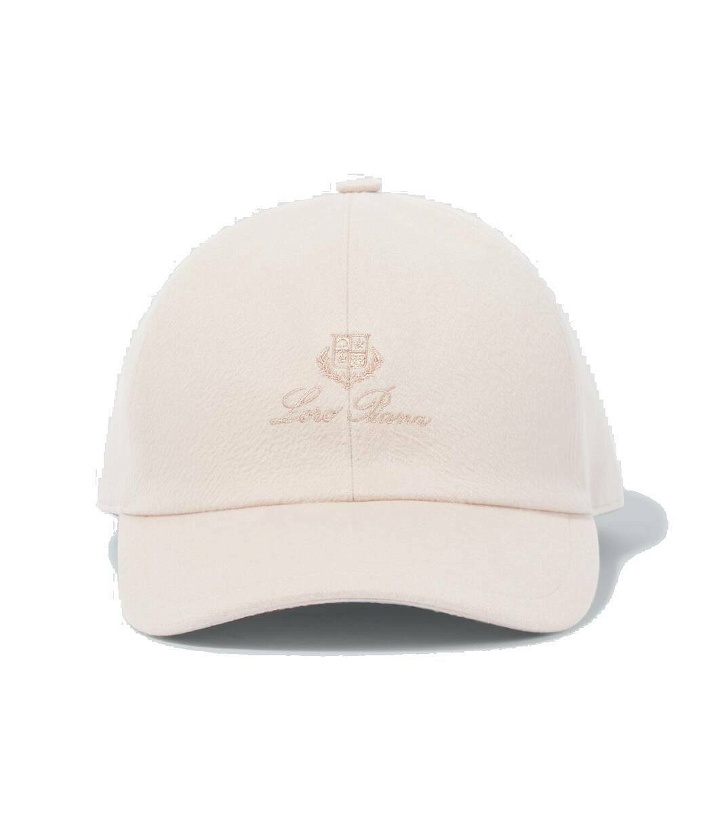 Photo: Loro Piana Logo cashmere velvet baseball cap