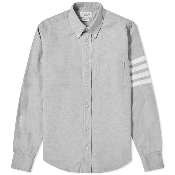 Photo: Thom Browne 4 Bar Flannel Shirt Med Grey