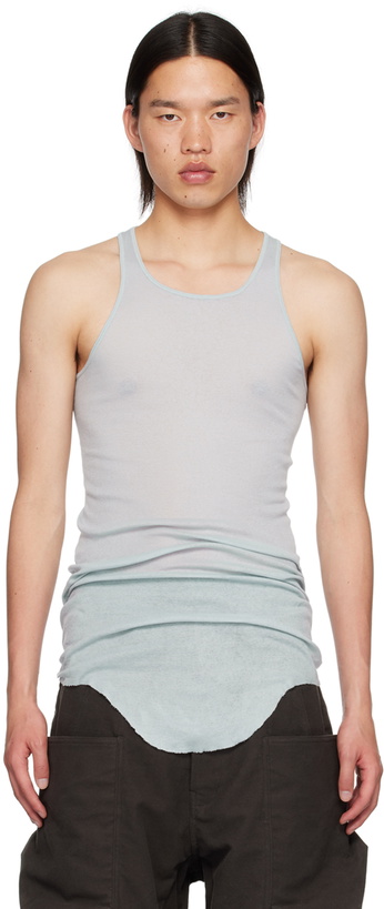 Photo: Rick Owens Blue Porterville Basic Rib Tank Top