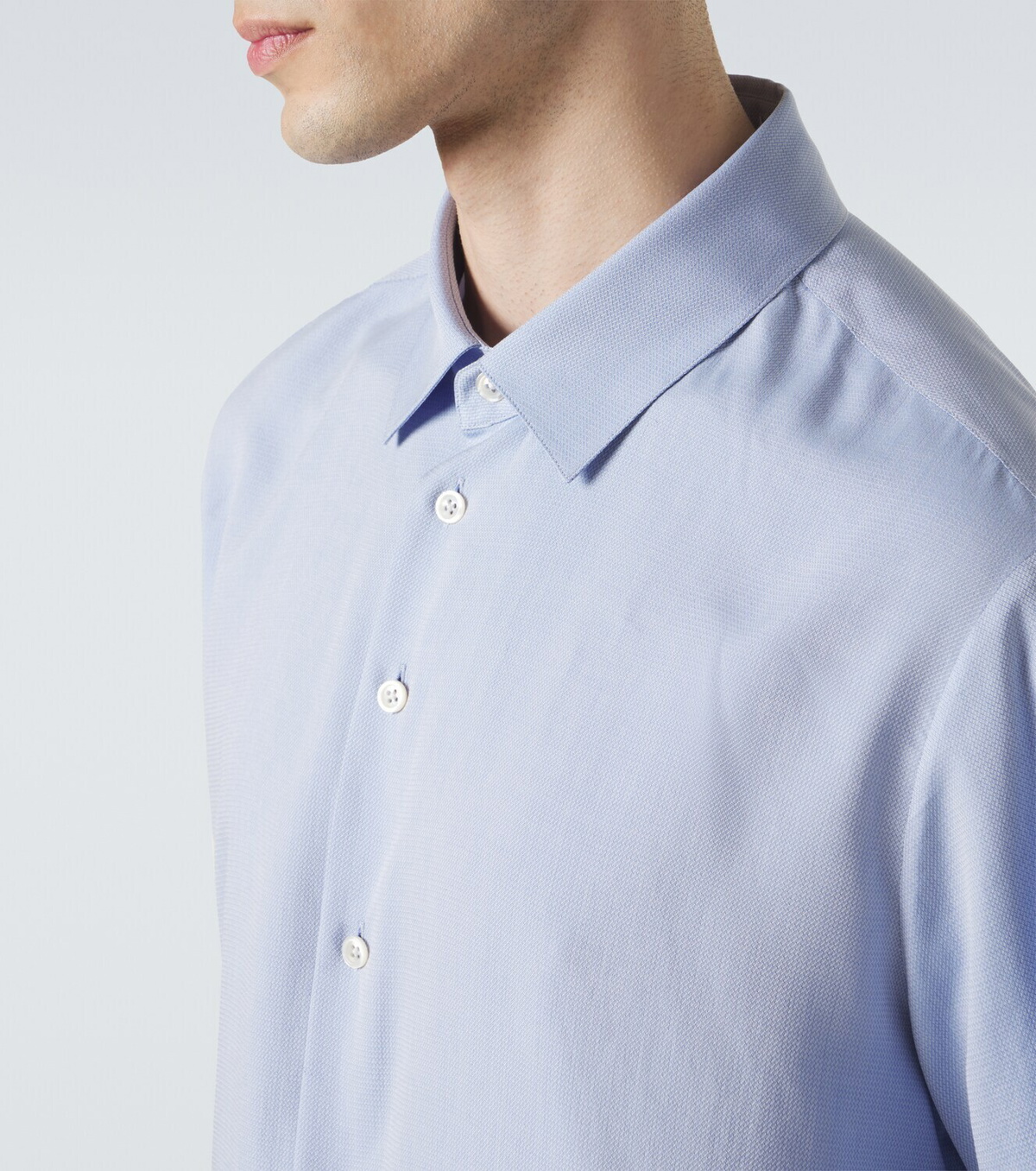 The Row Paxon silk poplin jacquard shirt