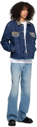BLUEMARBLE Navy Zebra Yokes Denim Jacket