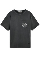 Duke And Dexter Pocket Washed Printed Cotton T-shirt Black