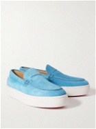 Christian Louboutin - Paqueboat Suede Penny Loafers - Blue