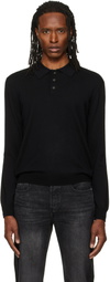 A.P.C. Black Wool Polo