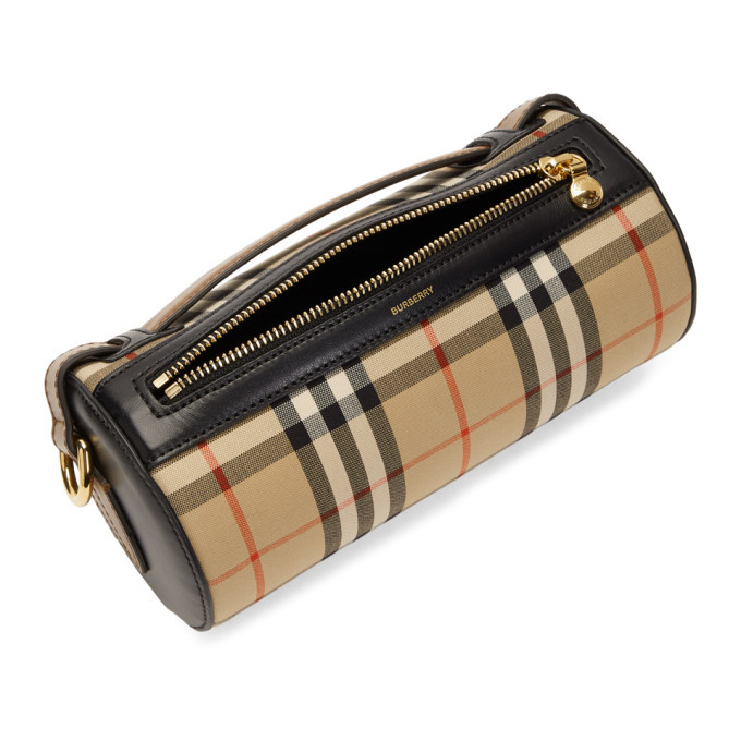 Burberry Vintage Check Barrel Shoulder Bag