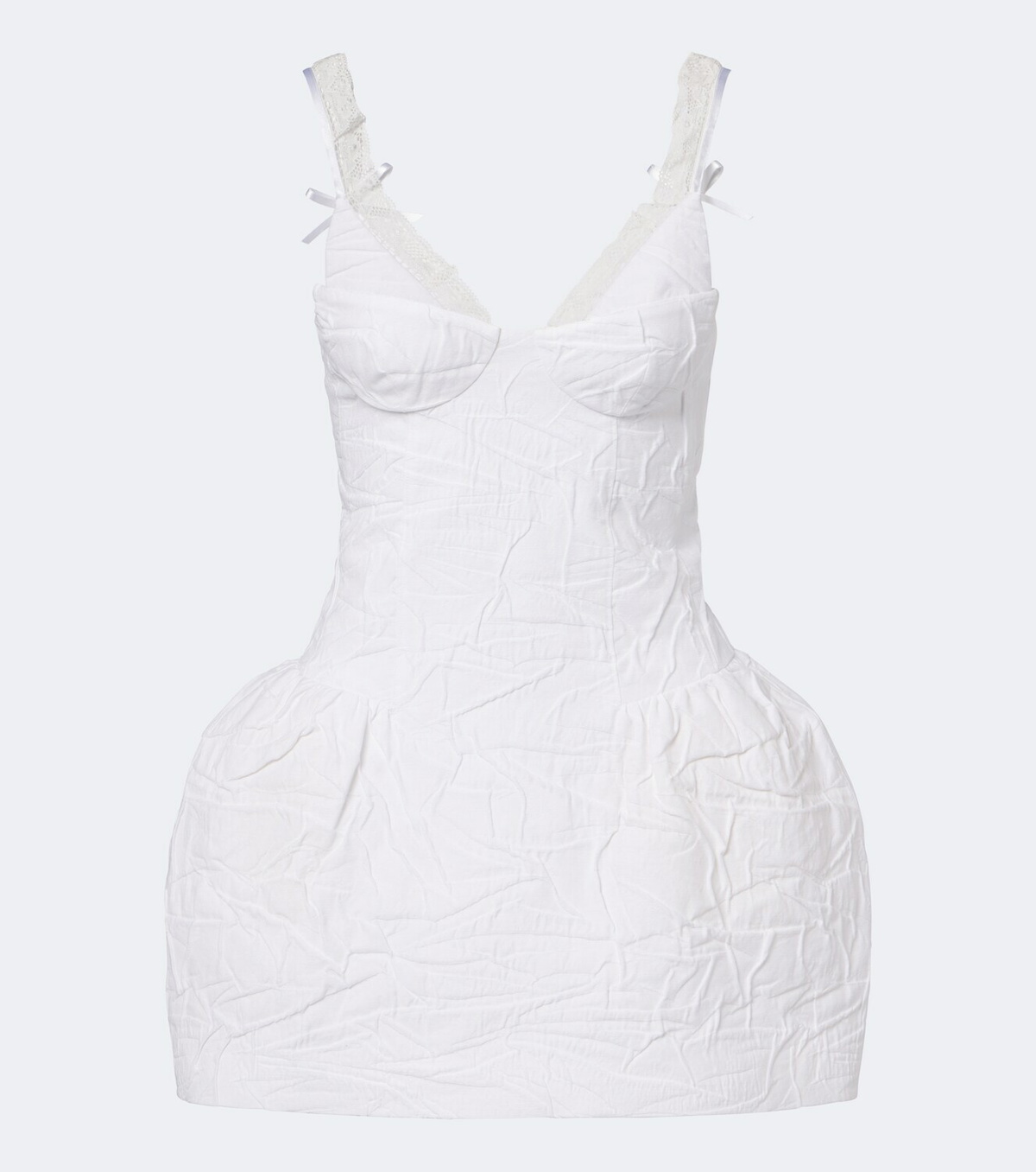Shushu/Tong Crinkled cotton-blend minidress