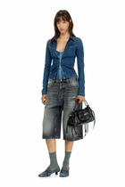 Diesel Full-zip shirt in denim - Denim Shirts Womens in Blue