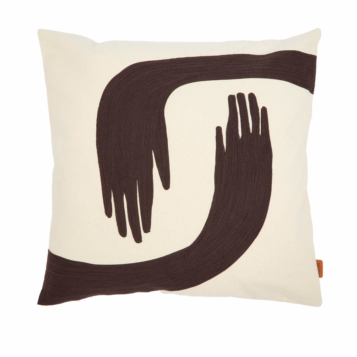 ferm LIVING Pose Cushion in Dark Brown 