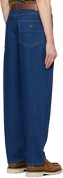 Maison Kitsuné Navy Straight Jeans