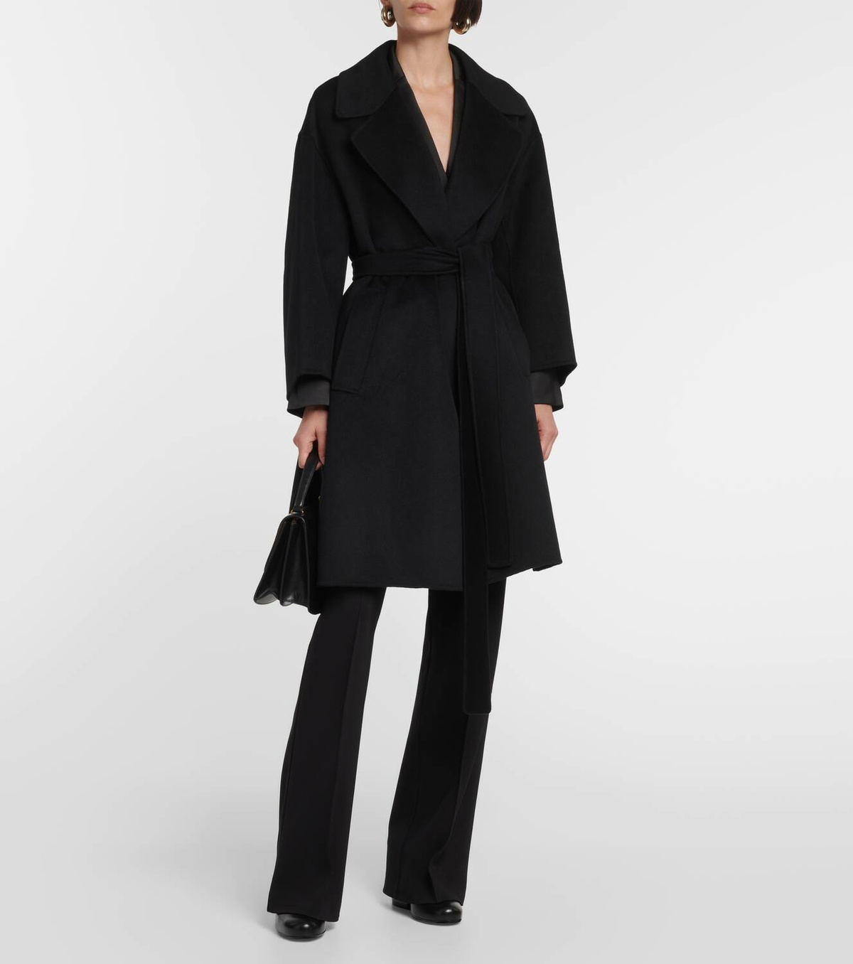 【関税＆送料込み】Max Mara Agosto Wool Coat S Max Mara Paris Wool Knee Length Coat (Coats and Jackets