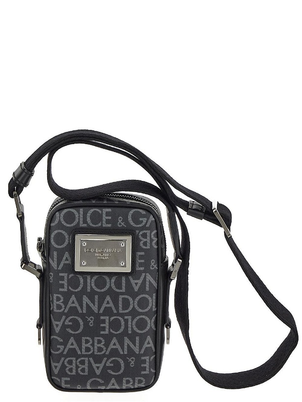 Photo: Dolce & Gabbana Small Coated Jacquard Crossbody Bag