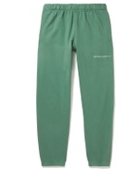 FRIENDS WITH ANIMALS - Straight-Leg Logo-Embroidered Cotton-Jersey Sweatpants - Green