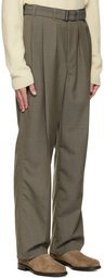 Lemaire Gray Loose Pleated Trousers