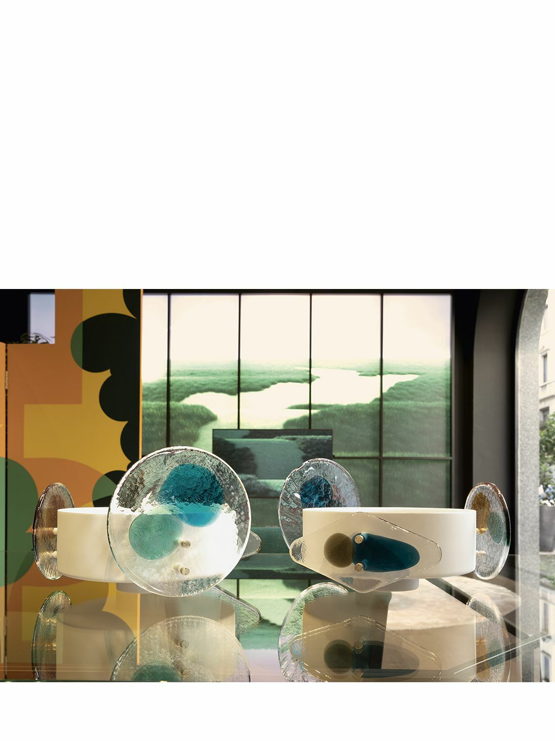 CASSINA Colourdisc Vase - Short Amber