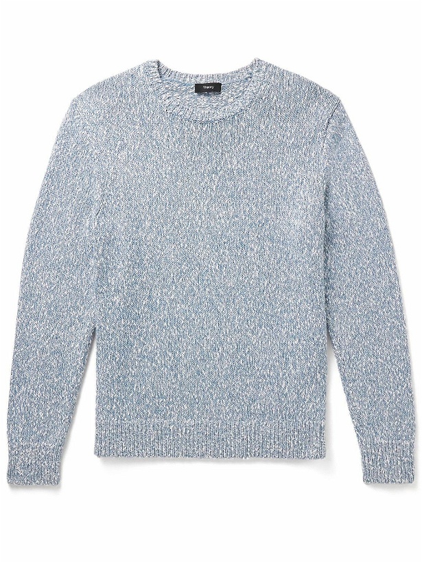 Photo: Theory - Mauno Cotton Sweater - Blue