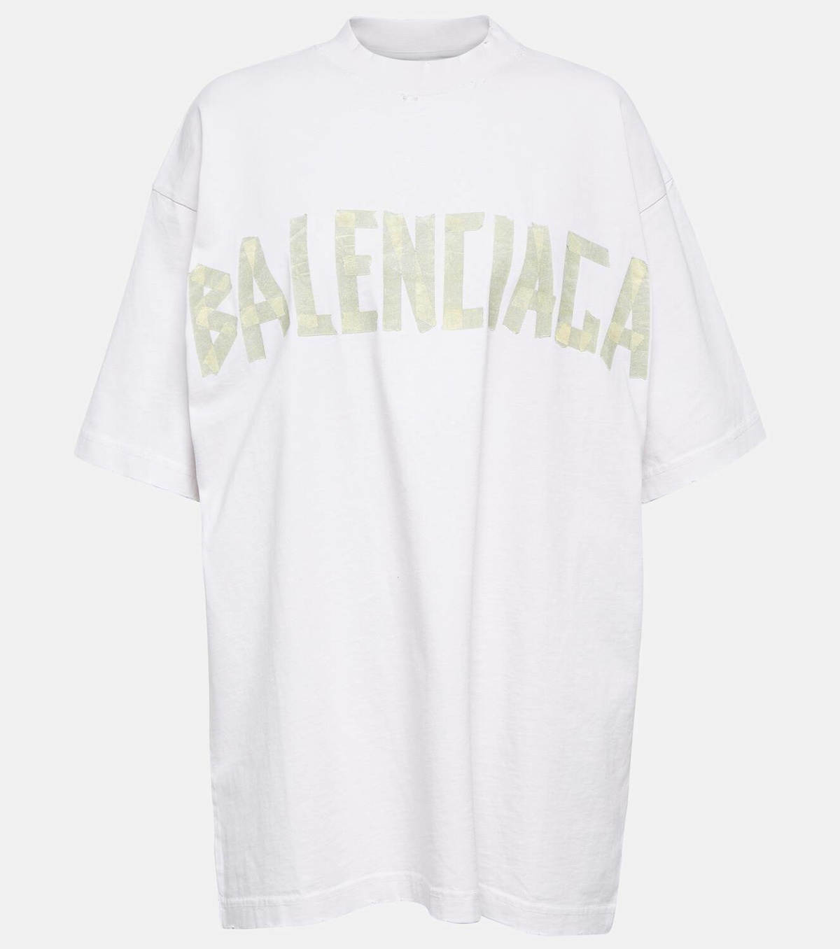 Tシャツ・カットソー BALENCIAGA TAPE TYPE COTTON T-SHIRT Men's Taped Balenciaga Back T-shirt Medium Fit in Faded
