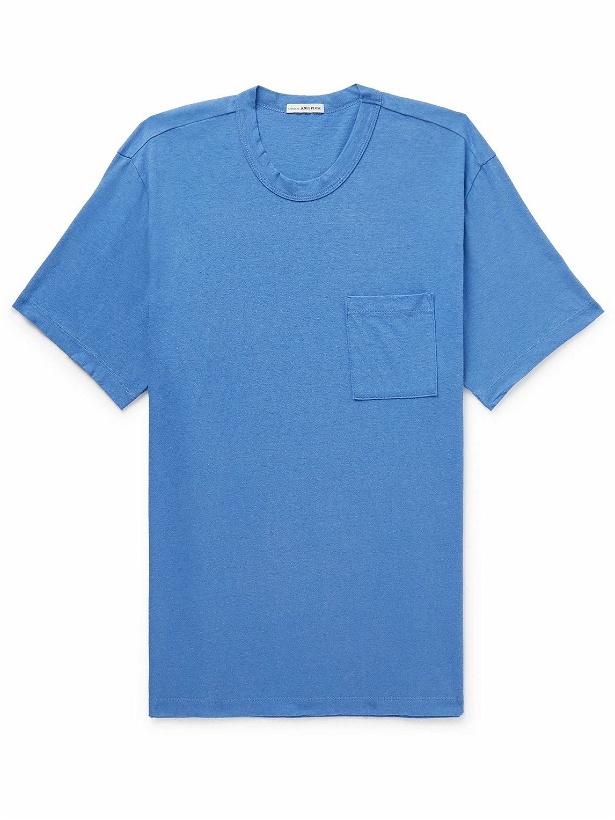 Photo: James Perse - Cotton and Linen-Blend Jersey T-Shirt - Blue