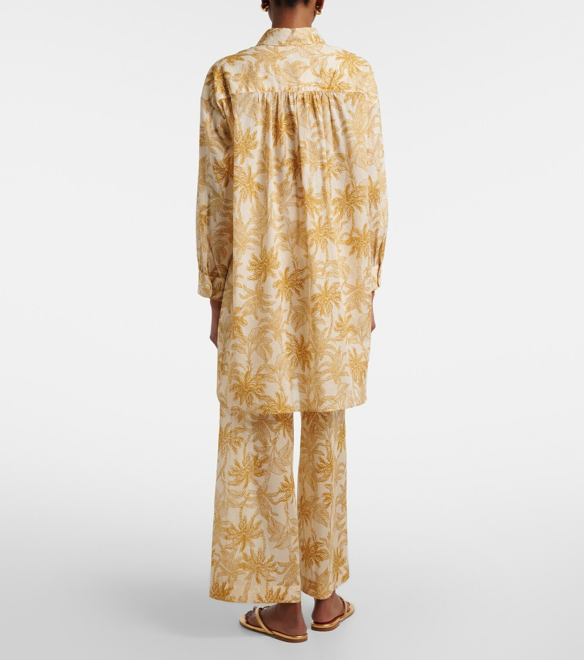 Eres Itinerant printed cotton wide-leg pants