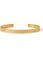 Maison Margiela - Logo-Engraved Gold-Plated Cuff - Gold