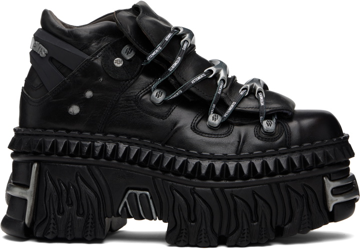 Photo: VETEMENTS Black New Rock Edition Platform Sneakers
