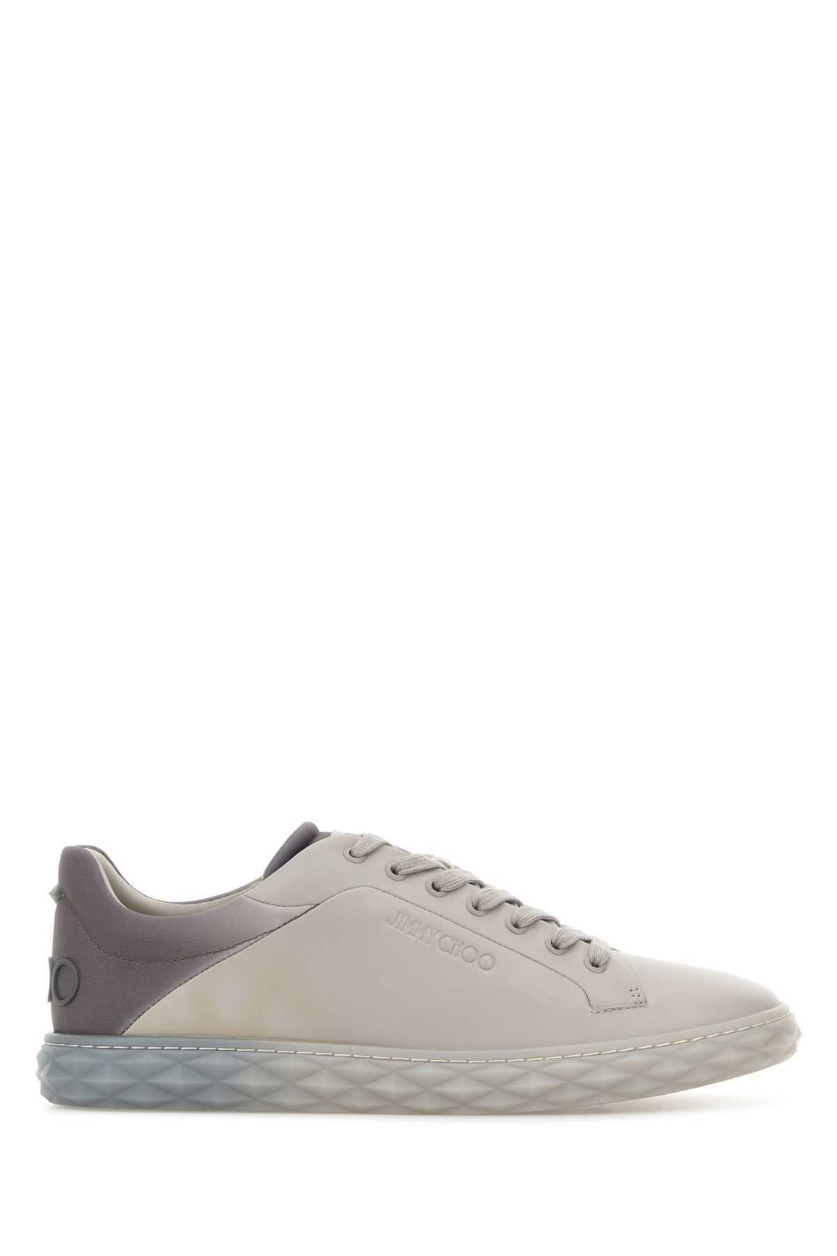 スニーカー Jimmy Choo Grey Leather Diamond Light M Sneakers Jimmy Choo Grey Leather Diamond Light/m Sneakers Jimmy Choo
