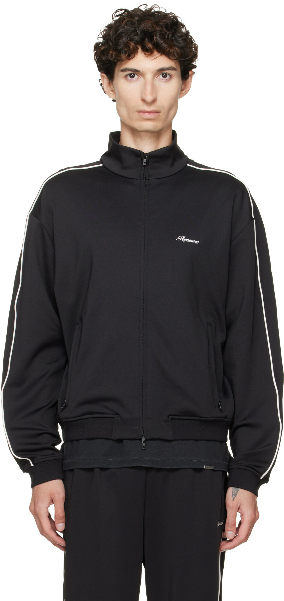 Represent Black Taped Track Jacket