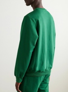 Casablanca - Logo-Embroidered Organic Cotton-Jersey Sweatshirt - Green