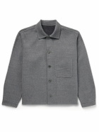 Stòffa - Wave Brushed Double-Faced Merino Wool Overshirt - Gray