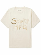 Story Mfg. - Grateful Logo-Print Organic Cotton-Jersey T-Shirt - Neutrals