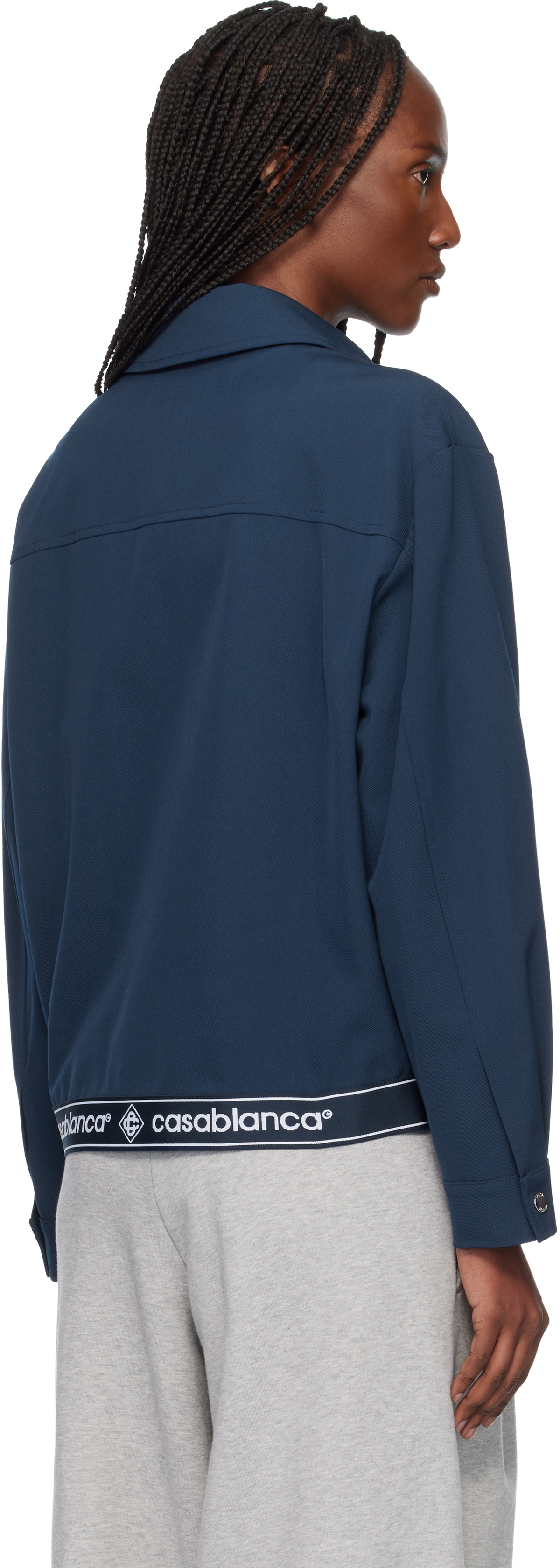 Casablanca Navy Wool Suit Jacket