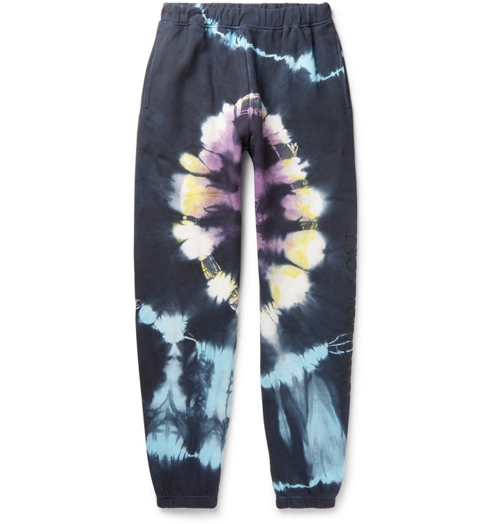 Photo: ARIES - No Problemo Headlights Tapered Tie-Dyed Fleece-Back Cotton-Jersey Sweatpants - Multi