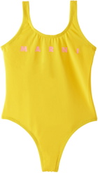 Marni Kids Yellow Bonded One-Piece Swimsuit