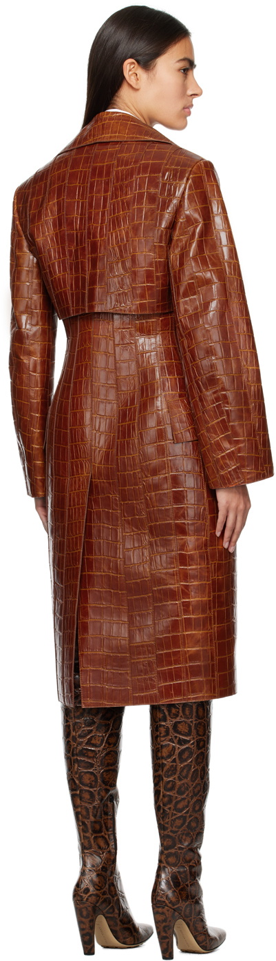 レザージャケット・コート BOTTEGA VENETA Women Coats 581045VF3G05001 Brown BOTTEGA VENETA Leather jacket | NET-A-PORTER