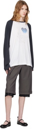 OPEN YY White & Blue 'I LOVE YY' Raglan T-shirt
