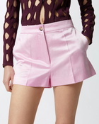 Pinko Linen Blend Shorts Moonlight Mauve