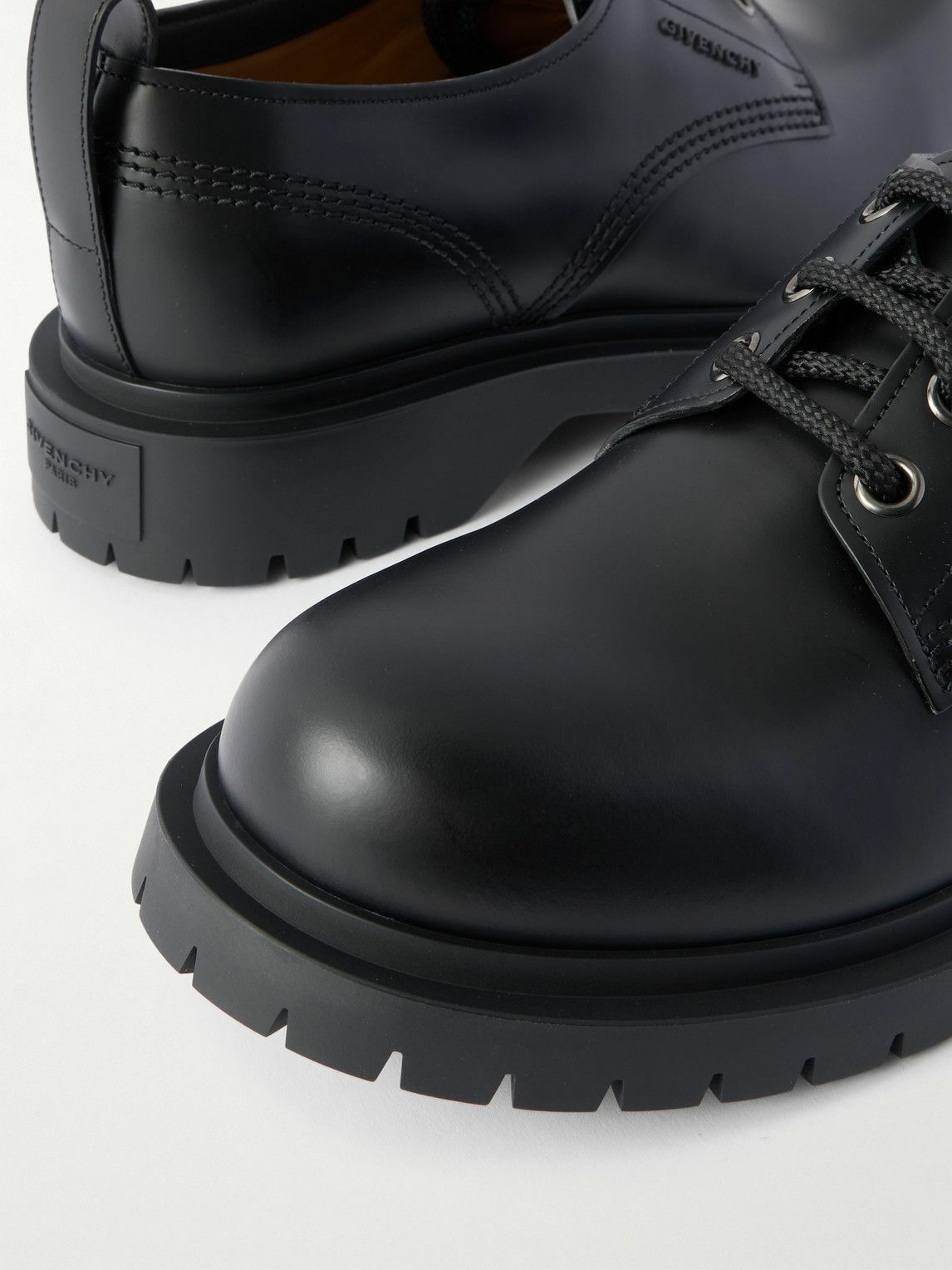 Givenchy - Logo-Detailed Leather Derby Shoes - Black