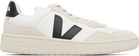 VEJA Off-White V-90 Leather Sneakers