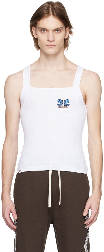 Photo: Charles Jeffrey Loverboy White Embroidered Tank Top