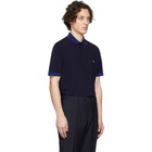 Etro Navy Knit Logo Polo