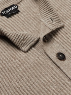 TOM FORD - Ribbed Cashmere and Linen-Blend Sweater - Neutrals