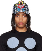 Walter Van Beirendonck Blue & White Clown Cap